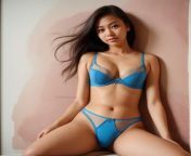 Hot Asian girl beautiful Filipina MixiMaya wearing sexy blue lingerie ?? from maya minirin shila hot photoavel mariya
