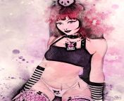 Sketch of parasixticbabi #cosplay #cosplaygirl #sketching #drawing #art #colors #aquarell #of #lingerie #hotgirl #gamergirl #gamer #gamergirls #redhair #pink from art c0m