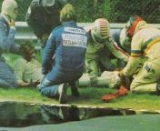 1 Niki being comforted moments after being rescued from his Ferrari, 1st of august 1976 - Keep fighting Niki! from niki furs ova