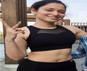 Tamanna Bhatia navel in black tops from tamanna bhatia sexy belly with on be