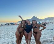 Brazilian beach trio from brazilian beach day