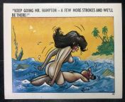 Vintage Postcard by Sapphire Productions. Saucy, Seaside Humour, comic drawn by Quip (Fred Whisstock 1878-1943) from nibra productions