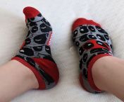 deadpool socks worn by a cute nerdy girl (me!) for 24+ hours ?? i went to work with them and it SMELLS like it ;) can&#39;t wait for someone to smell my socks ? DM me if you&#39;d like my cute little socks &amp;lt;3 from beautiful indian cute collage girl showing for bf with talk