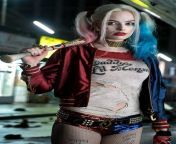 Youre walking home when you go down an alleyway when Harley Quinn (Margot Robbie) skips towards you (her cock tattooed like her bat from cock tattooed