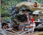 Group body paint shoot in the Sierra Nevada Mountains of California (link to more in comments) from url img link pornphoto shoot in hostel