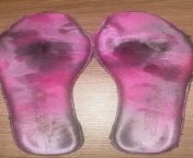 Another cumshot on insoles from cumshot on another