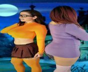 Velma and Daphne from Scoobie Doo by Violet Rose and Val from scoobie doo