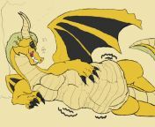 &#123;image&#125; belly full of Satyr (unwilling)(dragon)(post vore)(unwilling prey)(oral vore)-((Art by me)) from vore dragon sleep