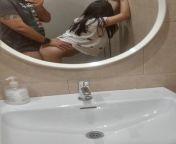 Sex in the restaurant&#39;s bathroom. Is any better way to finish a date? from teluge aunty sex saree remnw bakctress sri divya bathroom nude