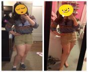 Same outfit: June 2019 vs June 2020. Those shorts used to be so tight that I could barely button them, now theres a good 3 excess inches in the waist band. 8 months of alternate day fasting :) from ind eva xxxn actress june