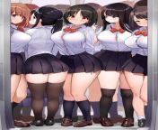 [M4F] I&#39;m a foreigner into Japan/Korea. I&#39;m not accustomed to every rule and I enter the woman only wagon. And this train is filled with college girl onee sans that are very excited about a younger foreigner entering their domain from foreigner