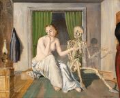 The Conversation, Paul Delvaux, 1944 [3195 x 2616] from 手表型麻醉枪图片（qq：8919 3195） kuj