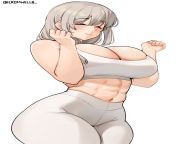 Tsuki Uzaki in yoga pants (Cromwellb) [Uzaki-chan wa Asobitai!/Uzaki-chan Wants to Hang Out!] from 144 chan hebe res 56