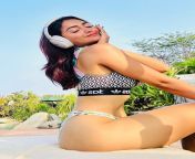 Tridha Choudharing Showing Her Hot Ass in Bikini ? from hot aunty in bikini