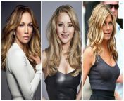 Would you rather... Threesome with Jennifer Lopez and Jennifer Aniston once a month, OR, Fuck Jennifer Lawrence ass for 20 minutes once a week? from amadahy and jennifer lol