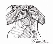 Voluptuous Woman, Nadia Vanilla, ink on bristol, 2020 from malayali nadia vanilla singh sex