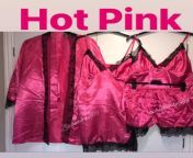 Repurpose Opportunity 💕💕💕 Hot Pink Satin Set I’ve had this set a little while. Size Large although the shorts come up small on my #pawg arse!! Can’t get them over my curvy hips!! Perfect Dress Up for a Satin Lover💕 #satin #lingerieset #sissy SELLING CHEAP from ams cherish – satin vibes