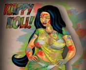 This sub is strictly to post Hot Desi girls covered in Holi Colors from hot aunty in holi
