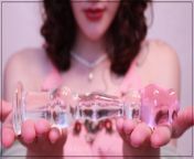 ~? GLASS ?~ - Lucy LaRue in &#34;Petticoat Princess Uses Rose Glass Dildo from petticoat des