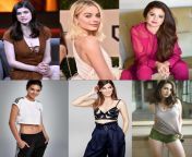 [Alexandra Daddario, Margot Robbie, Selena Gomez, Kendall Jenner, Sandra Bullock, Alison Brie] 1) BJ 2) Titjob 3) Cowgirl Anal 4) Missionary Pussy 5) Forced Doggy style both holes 6) BDSM from hot tamil aunty fucked missionary sideways and doggy style