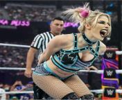I need Alexa Bliss in this gear pegging me and showing absolutely no mercy from no mercy sex mov