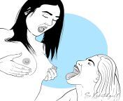 Lactating (by Sexsketchgirl) from lactating
