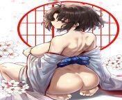 Ryougi Shiki Backside [The Garden of Sinners] from garden of sinners french