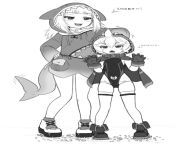 [AlloyRabbit] Two Giant Little Sharks (Gawr Gura of HoloLive and U-110) from gawr gura r34