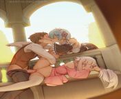 Sharing is Caring with Rem &amp; Emilia: Wholesome Threesome (Bartolomeobari) [Re: Zero] from hentai re zero