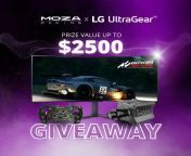 &#36;2500 Prize Package Giveaway ? MOZA Racing X LG UltraGear GIVEAWAY from lalla salma chikha moza