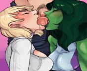 Power Girl and She-Hulk [DC Comics, Marvel Comics] from girl sex vagina small mini comics