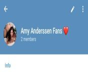 AMY ANDERSSEN FANS TELEGRAM GROUP....send me a message for the link from anderssen