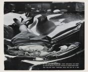 in 1947, Evelyn McHale fell on top of a limousine from the Empire State Building. This picture taken from an art student, named &#34;the repose of Evelyn, continues to fascinate to this day. from 韩国模特 evelyn