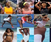 New balls please: 1. Blowjob and cum on face, 2. Reverse cowgirl and cum on ass, 3. Missionary and cum on tits. Sloane Stephens, Serena Williams, Naomi Osaka. from naomi osaka