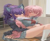 Two cute girls showing each other some love [Asahina Mafuyu] and [Ootori Emu] from desi cute girls mms showing