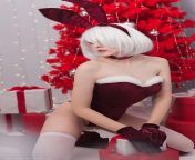 [self] Christmas 2B cosplay by Sakura Loli from bocil loli