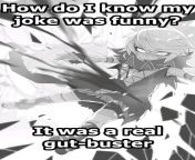 Death Mage Memes - NSFW: mild gore - how about a dad joke, to make your Monday worse? (image source: [The Death Mage] - LN) from death mage memes nsfw lewd meme for each ln image vol my cursed sense of humor strikes again image sources death mage ln one punch man kaguya sama love is war