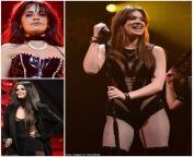 Camila Cabello,Hailee Steinfeld,Selena Gomez,(1)double dip threesome + creampie both their pussies,(2) - (choose positon) Intimate pussy fuck + broken condom impregnation,(3)dirty talk while you sniff her ass after her performance, from step sister broken condom creampie