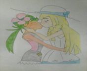 Mallow And Lillie Kissing In The Lips from pokemon lillie nak
