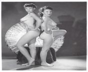 Karen Cameron aka Caprice, 1950s USA Burlesque Queen (Left), and Debbie Westmore, 1950s USA Model (Right) from 1950s