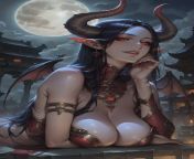 Succubus in temple from kid teen in temple