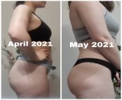 F/29/5&#39;2&#34; [62 kg &amp;gt; 63 kg = 1kg] Was not happy with my progress after a month until I saw the side pictures from bbw gighway 150 kg