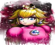 Princess Peach Anime Style Fan Art from princess peach anime