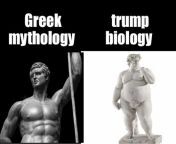The difference between Greek mythology &amp; trump biology. donnie says the FBI took medical records proving his perfect health from donnie cecilla ton