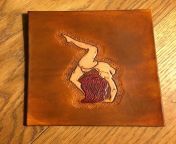 A friend of mine and I are engaged in a prolonged battle of weird mail - my best strike so far: a nudie leather postcard. Yes it&#39;s somewhat 3D, and yes, it got delivered! from muschda scherzada leather