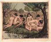 Vintage group sex scene from italian vintage hot sex