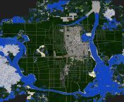 lesser detailed map of the city/region as of 6/7. I took a short break from Southside to work on the terrain at the north end of the map . The big river now goes all the way to the top and the smaller river now curves upwards connecting to it making it afrom imgsru river