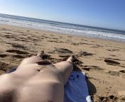 First time at a nudist beach and loving it [m] from black loving mo m