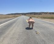 Road trip dare: strip naked and take a racy photo in the middle of the road. Howd I do? [F] from 2000 royal road pickering