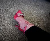 Trying on my brand new heels ? Saturday Nights are better in heels ? from crossdresser sissy in heels